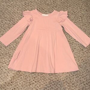 Mabel + Honey Pink Sparkle Ruffle Sleeve girls Dress - size 4